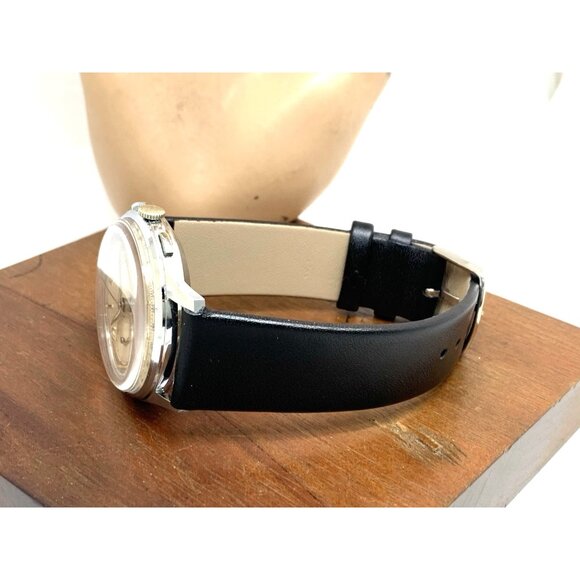 Wakmann Men's Watch Vintage Swiss Manual Wind Chronograph Silver Dial 38mm - Picture 8 of 13